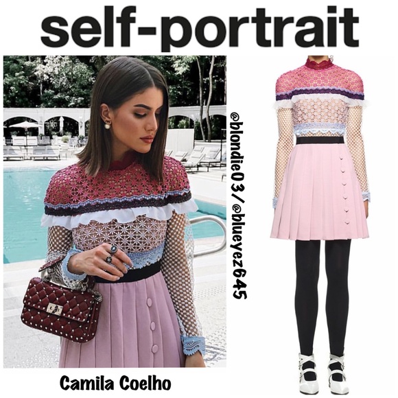 Self-Portrait Dresses & Skirts - Self-Portrait “Bellis” lace trim dress US 6/UK10
